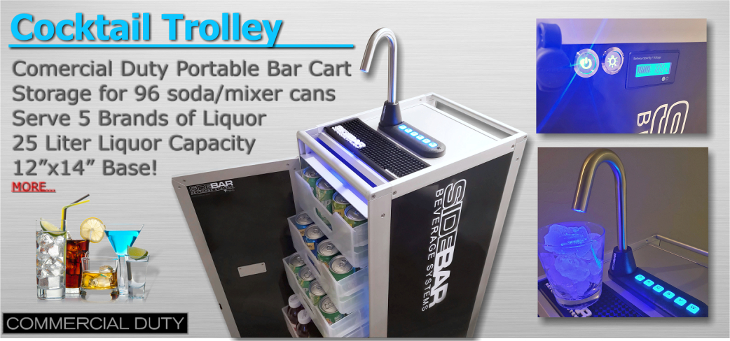 Portable Bar Cart Cocktail Trolley